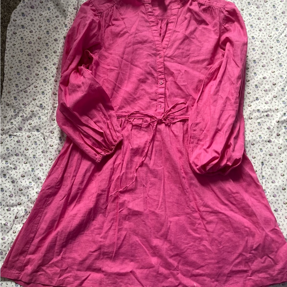 H&M Fuchsia Linen Blend Top